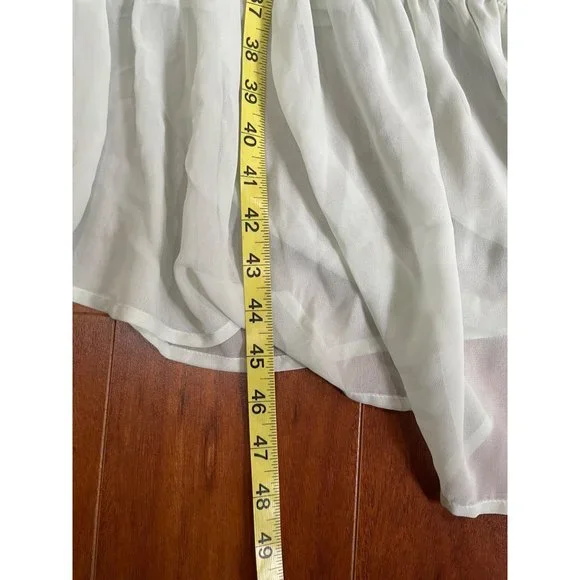 Vero Moda Pastel Midi Dress Ruffle Tiered Mint Green Lined Dress Size L - Picture 10 of 14